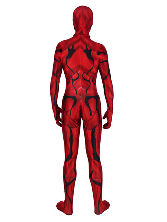 マーベルスパイダーマン大虐殺コスプレレッドジャンプスーツポリエステル繊維マーベルコミックコスチューム