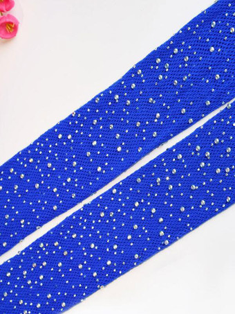 ロイヤルブルー女性のホーザリーランジェリー赤いナイロンセクシーなラインストーン