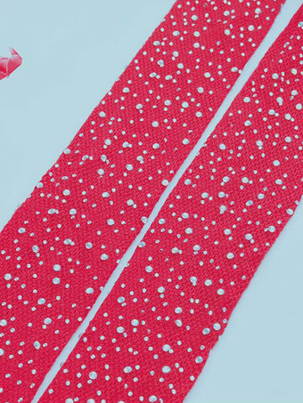 レッド女性のホーザリーランジェリー赤いナイロンセクシーなラインストーン