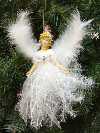 ホワイト パーティー用品ポリエステルラブリーファイバークリスマスホリデークリスマス子供デコレーション