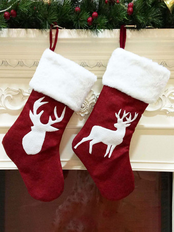 ワインレッド クリスマスホリデーデコレーションパーティー用品ポリエステルファイバークリスマスアクセサリー