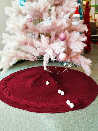 クリスマスツリースカートニットツリースカートエプロンクリスマスツリーオーナメント