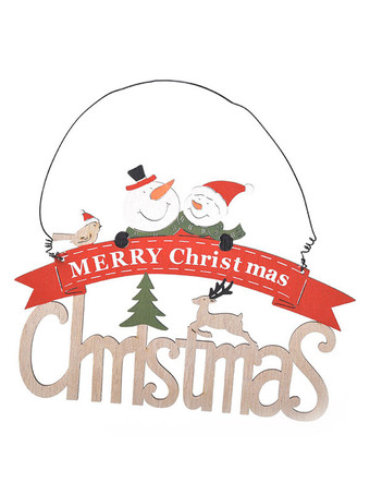 クリスマスデコレーションクリエイティブ木製ペンダントカラーレターペンダントウィンドウシーンレイアウトデコレーション