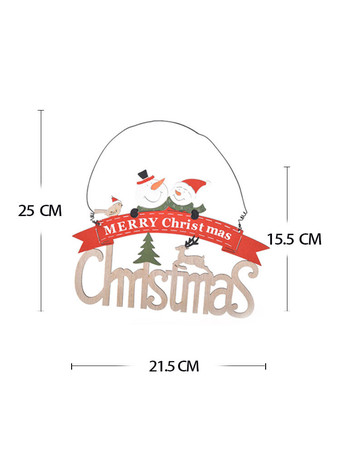 クリスマスデコレーションクリエイティブ木製ペンダントカラーレターペンダントウィンドウシーンレイアウトデコレーション