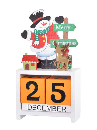 イエロークリスマスホリデーデコレーション組み立て木製塗装サンタクロース飾り子供のクリスマスギフトウィンドウデコレーション