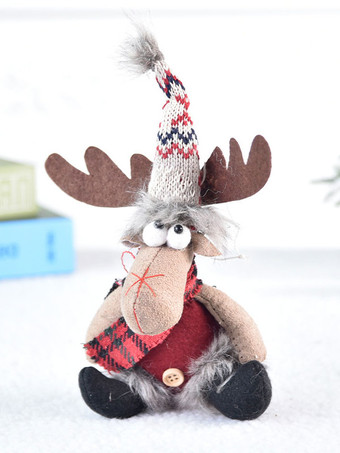 クリスマスホリデーデコレーションエルクドールドールクリスマスポリエステルファイバーツリーペンダント