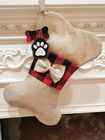 シャンパンカラークリスマスペットソックスクリスマスデコレーションクリスマスソックスギフトバッグ