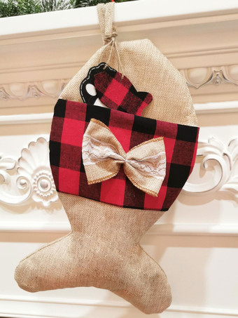 シャンパンカラークリスマスペットソックスクリスマスデコレーションクリスマスソックスギフトバッグ