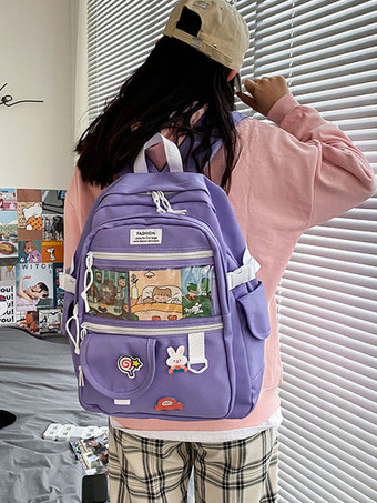 甘いロリータバッグブルーポリエステルポリエステルバックパックロリータアクセサリー