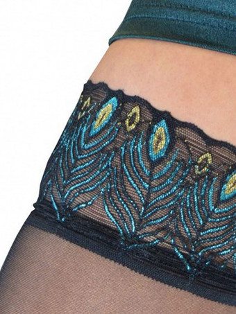 レディースタイツブラックピーコックアニマルプリントセクシーナイロンストッキング