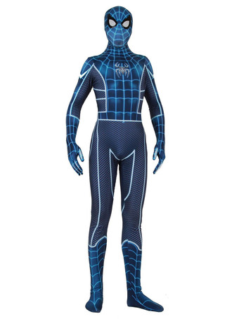 Spiderman Fear Itself Costume Jumpsuit Blue Marvel Comics PS4 Game Spiderman Cosplay Jumpsuit