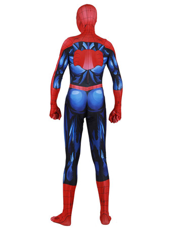 スーペリア・スパイダーマン コスプレ衣装 本物の赤いライクラ・スパンデックスジャンプスーツ マーベルコミック コスプレ