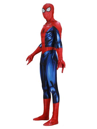 スーペリア・スパイダーマン コスプレ衣装 本物の赤いライクラ・スパンデックスジャンプスーツ マーベルコミック コスプレ