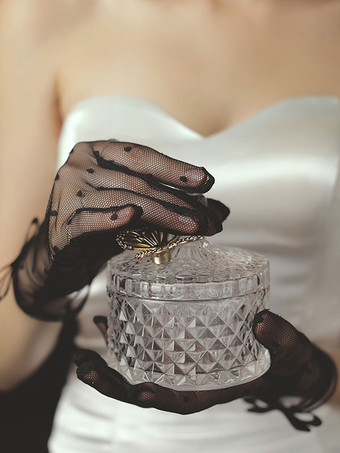 Gants de mariage Gants Nœuds en dentelle Gants de mariée