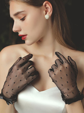 Gants de mariage Gants Nœuds en dentelle Gants de mariée