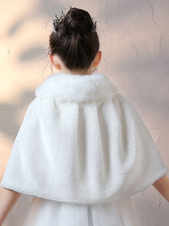 Boléro de fille de fleur cape fille ivoire