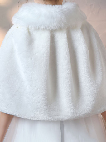 Boléro de fille de fleur cape fille ivoire