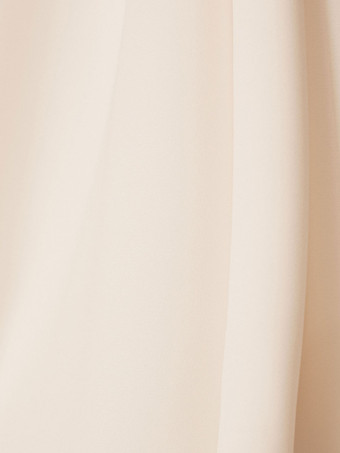 アイボリーシンプルなウェディングドレスマーメイドジュエルネックノースリーブストレッチクレープレーストレインブライダルドレス