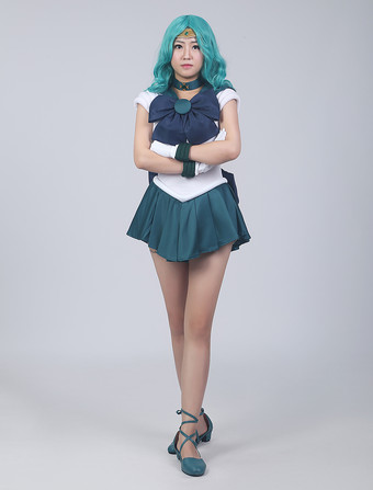 Marinheiro Sailor Moon 2024 Neptune Halloween Traje Cosplay Kaiou Michiru Halloween