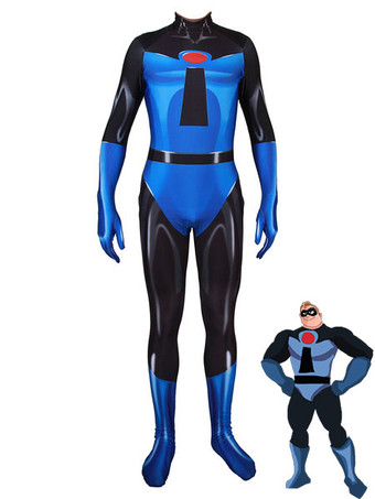 La tuta cosplay dei cartoni animati Disney con stampa blu di The Incredibles Cosplay