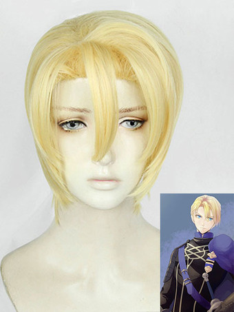 Fire Emblem Trois Accessoires Maison Cosplay Dimitri Alexandre Bladud Blonde Perruque Cosplay