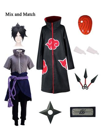 Naruto shippuden uchiha sasuke águia organização cosplay traje _