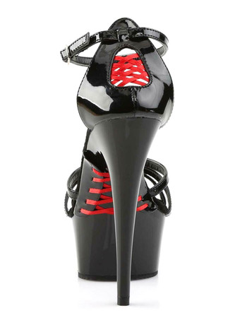 Pole Dance Shoes Black Sexy Sandals Platform Open Toe Ankle Strap Sandal Shoes Women High Heel Sandals Stripper Shoes