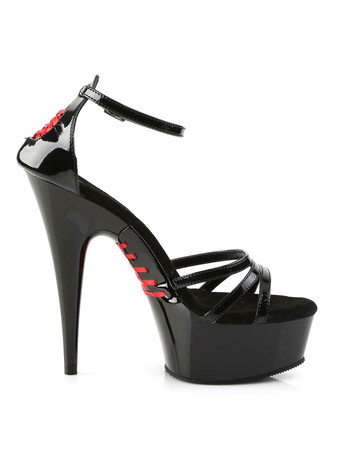 Pole Dance Shoes Black Sexy Sandals Platform Open Toe Ankle Strap Sandal Shoes Women High Heel Sandals Stripper Shoes
