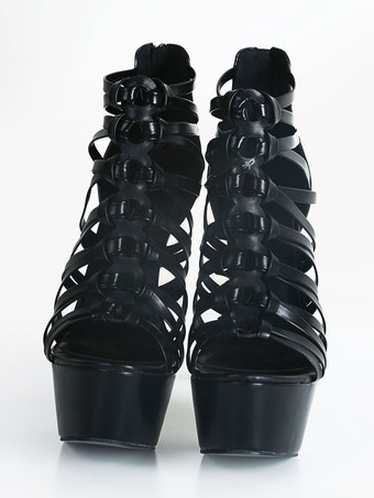 ブラック　セクシーシューズ　ハイヒールサンダル　2025　オープントゥ　カットアウト　サンダルシューズ　女性用