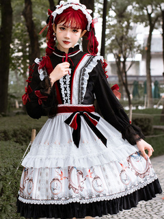 Gothic Lolita Blouses Black Long Sleeves Lace Nets Lolita Shirt