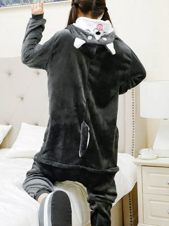 着ぐるみパジャマハスキー犬ワンシー大人ユニセックスフランネル冬パジャマコスチュームコスプレハロウィン