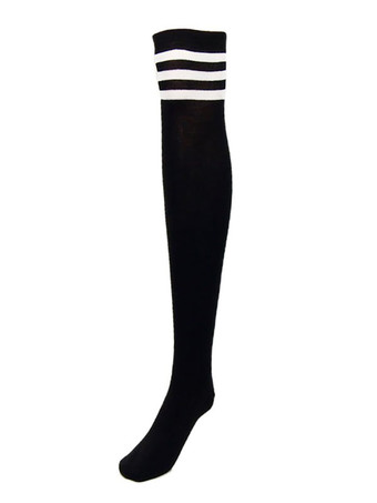 セクシーストッキング　靴下　快適　外出　ストリートウェア　女性用　ストライプ　ポリエステル　シェイプアップ　