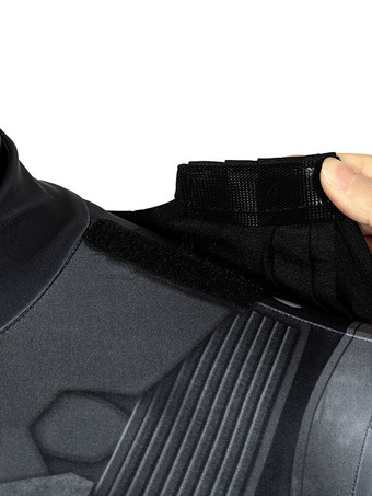 バットマンブルースウェインコスプレコスチュームブラックポリエステルスーパーヒーローキャットスーツ全身タイツ