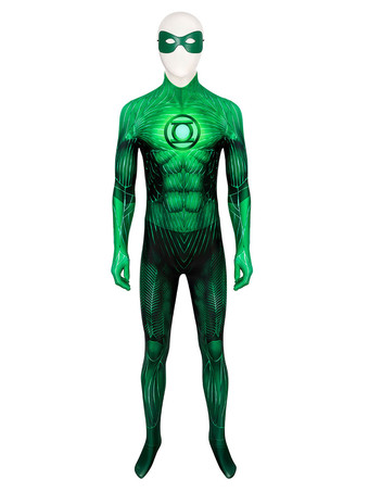Lanterna Verde Hal Jordan Cosplay Macacão DC Comics Poliéster Superheros Catsuits Zentai