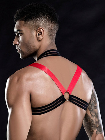 男性セクシーコスチューム大人下着トップポリエステルナイトクラブウェア