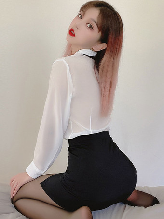 レディースセクシーコスチューム女子校生4ピースセットクラバットTバックスカートトップス