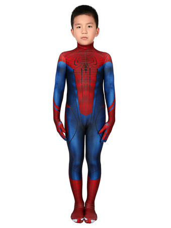 アメイジングスパイダーマンキッズコスプレレッドジャンプスーツライクラスパンデックスキャットスーツ全身タイツマーベル映画スパイダーマン2012キッズコスプレコスチューム