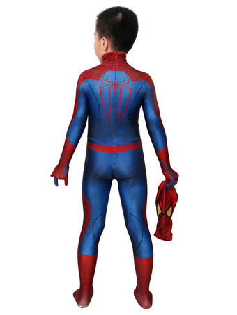 アメイジングスパイダーマンキッズコスプレレッドジャンプスーツライクラスパンデックスキャットスーツ全身タイツマーベル映画スパイダーマン2012キッズコスプレコスチューム