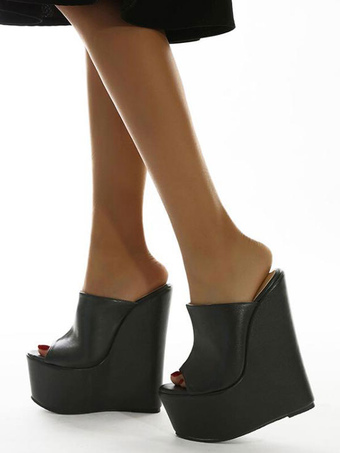 Details about   Women's Platform High Wedge Heel Slippers Bowknot Peep Toe Sandals Summer Ths01 