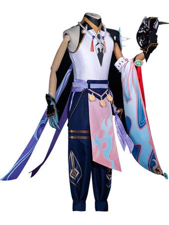 XIAO fantasia cosplay masculina, traje masculino de Natal, top e