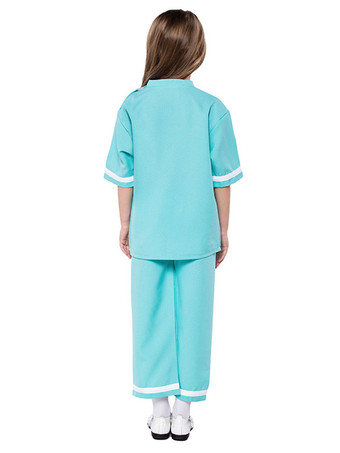Infirmière enfants Costumes Blouse Blouse Pantalons 2 pièces Ensemble de polyester Fibre Enfant Halloween Costume complet