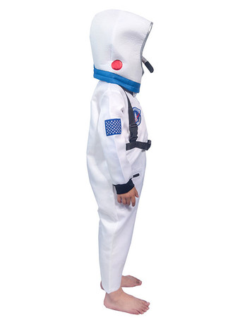Kids Astronaute Costumes Costumes Blanc Jumpsuit Hotte 2 pièces Ensemble de polyester Fibre Enfants Costume Cosplay Ensemble complet