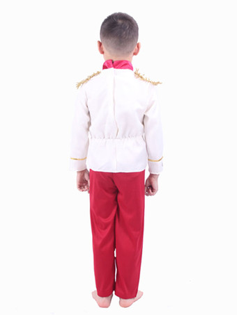 Kids Prince Costumes Blouse Blouse Blouse rouge Pantalons 2 pièces Ensemble de polyester Fibre Enfants Halloween Costumes Full Set