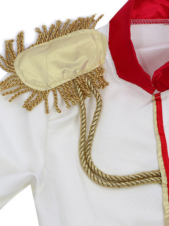 Kids Prince Costumes Blouse Blouse Blouse rouge Pantalons 2 pièces Ensemble de polyester Fibre Enfants Halloween Costumes Full Set