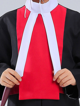 Costumes pour enfants avocat Cosplay vêtements noirs perruque blanche ensemble 2 pièces Costume d'halloween pour enfants