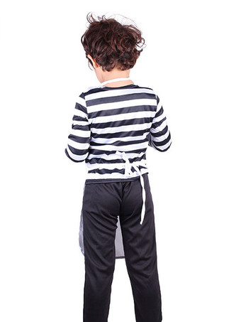 Enfants Cosplay Costumes Peintre Costume Blanc Top Tablier Chapeau Ensemble 3 Pièces Costume d'Halloween
