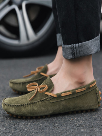 メンズ ベルギーローファーシューズ インクブルー ファッション スエードレザー スリッポン カジュアル フラットシューズ