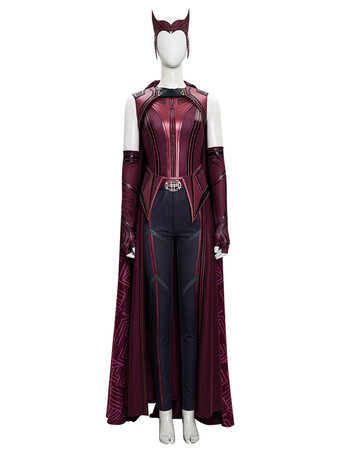 ワインレッド ワンダヴィジョンスカーレットウィッチワンダマキシモフコスプレコスチュームブルゴーニュポリエステルマーベルコスプレコスチュームマントのみ