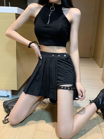 ゴシックロリータSKドレスティアードブラックポリエステルカジュアルショートロリータスカート