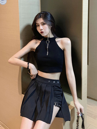 ゴシックロリータSKドレスティアードブラックポリエステルカジュアルショートロリータスカート